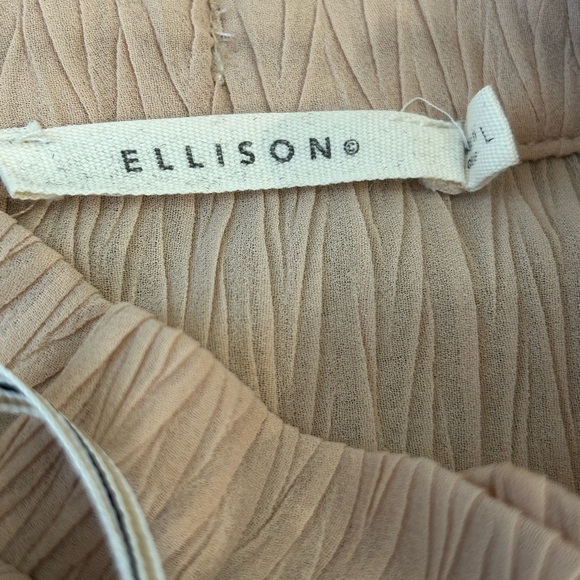 Ellison Button Up Beige Top - Picture 2 of 4